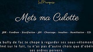 French Femdom Commands Sissification with JOI and CEI