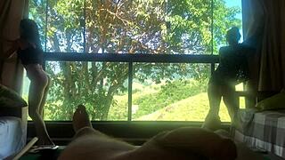 Guy Enjoys Time With Girlfriend And Her Cousin