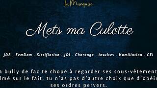 French Femdom Commands Sissification with JOI and CEI