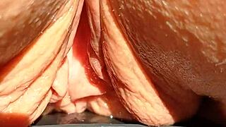 Maturemons Sexy Mature Shows Humongous Soaking Wet Meaty Cunt Flaps In Slow Motion