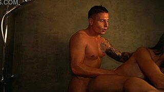 Tongue and dick bring the beauty to orgasm in shower.