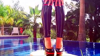 kneel to my feet, foot slave, dangling footgirls in foot fetish