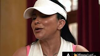 mommys girl mischievous kimmy kimm learns tennis to spend time with crush stepmom romi rain