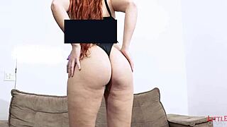 Redhead pawg cums hard from pussy and ass