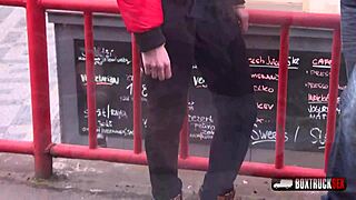 sarah smith getting a taste of big cock in public