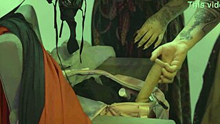 Behind the scenes of a porn shoot.