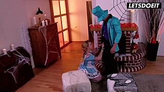 Huge Tits Blonde Harmony Fucks Photographer On Halloween