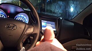 i give risky handjob to hot girl on street