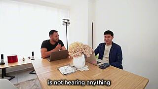 horny milf has a hot threesome with two college students