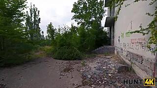 Hunt4k slutty brunette enjoys passionate anal fuck with stranger 😈