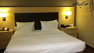 The wife takes it three times deep from big black cocks while the cuckold watches