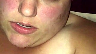 BBW fucks her hairy pussy passionately