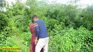 18yrs boy fucks new girlfriend in jungle indian outdoor