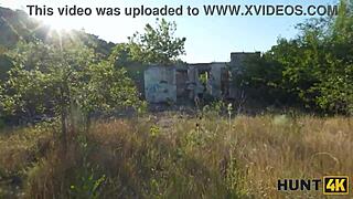 Hunt4k slutty brunette enjoys passionate anal fuck with stranger 😈