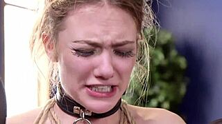 Anal threesome rope bondage fucking with rough submission