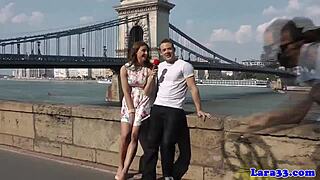 Uk milf gets banged standing up by aussie bloke