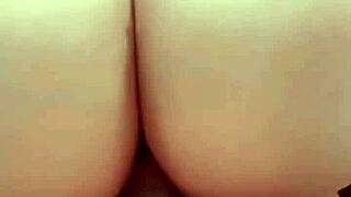 Unaware wife enjoys sitting on dick while filmed