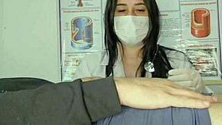 Nurse handles patient's priapism with deepthroat and rough sex 😈