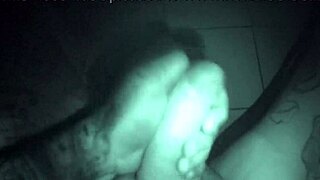 Late night solo masturbation session with tattooed performer