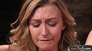 Cute babe explores solo play with toys and vibrator