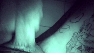 Late night solo masturbation session with tattooed performer