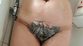 Stepmom excitedly shows her sexy hairy pussy!