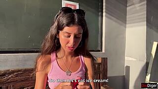 cumwalk in public supermarket