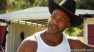 Black Stepdad Fucks Stepdaughter Outdoors In Hardcore Doggystyle.