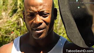 Black Stepdad Fucks Stepdaughter Outdoors In Hardcore Doggystyle.