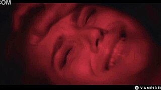 horny vampire lesbian - busty latina babe titsucking redhead during intense gothic sex