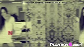 petite babe passion outdoor dancing before hot brunette 😍