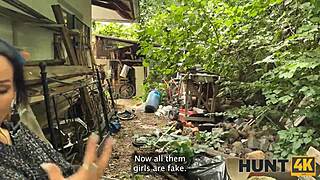 i loved the outdoor sex with that hot brunette chick, hunt4k hunter