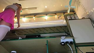 Super Cute Step Daughter Voyeur Hidden Camera Upskirt at Work