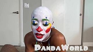 Bald Ebony Clown Slut Cleo Panda Deepthroat Bbc Facefuck Anal Savagery