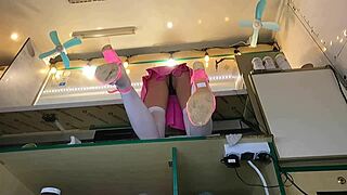 Super Cute Step Daughter Voyeur Hidden Camera Upskirt at Work