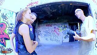 Gorgeous french beurette krystal wallas fucked by kevin in outdoor quickie