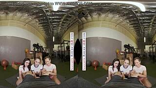 Kyler quinn and paige owens tag team a gym stud with naughty america vibes 😈