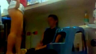 while i'm working the boss's son shoves his cock in me