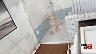 spiderverse gwen gets fucked in shower