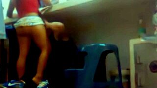 while i'm working the boss's son shoves his cock in me