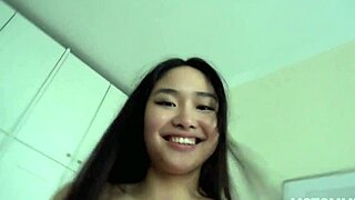 Flawless 18-Year-Old Asian Teen's First Homemade Porn Video with Big Cock Doggystyle