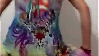 Twerk girl dances sexy in lively performance