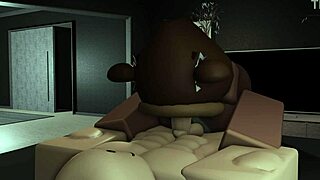 Bear Girl Dominates Boyfriend's Cock