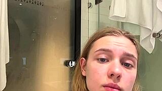 She indulges in tight pussy masturbation at the hotel