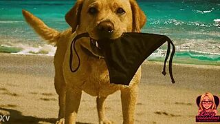 Lucy's relaxing beach day in ENF video story, AI generated