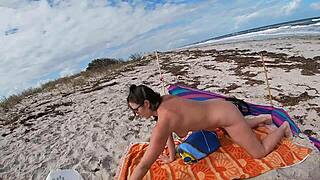 Exhibitionist wife helena price caribbean nude beach voyeur cock tease day 2 part 2 free video