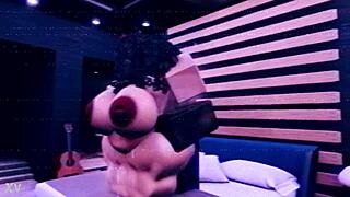 Chubby rice bunny gets pounded by dark meat