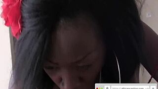 Hey, that playful African job seeker sucks white cock like a pro