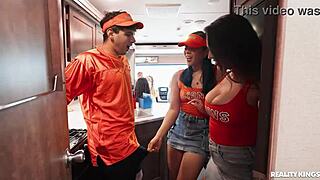 Traveling fan fuck fest with reality kings 😈