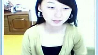 this asian amateur just chilling at home, exploring her body softly, you know, in a solo session